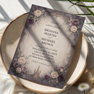 Romantic Gothic Floral Invitation