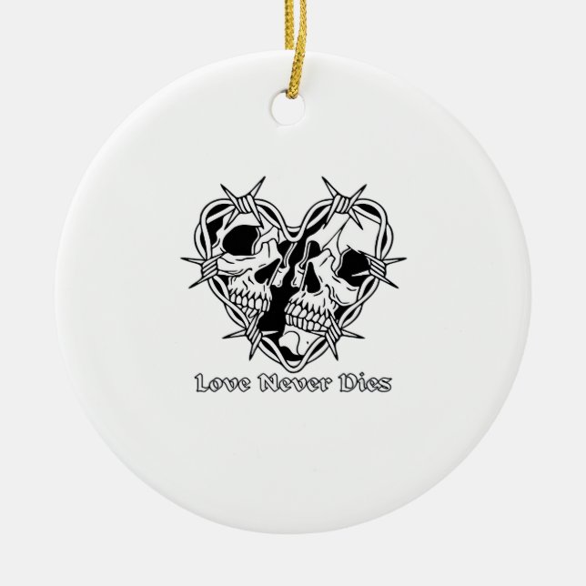 Romantic Gothic For Couples Ceramic Ornament (Front)