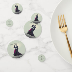 Romantic Gothic Lovers Elegant Wedding  Confetti