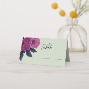 Romantic Gothic Lovers Minimal Elegant Place Card