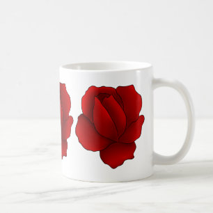 Romantic gothic red rose coffee mug
