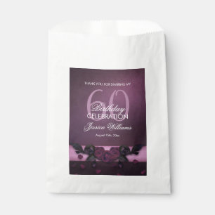 Romantic Gothic Roses & Petals Birthday Favour Bag