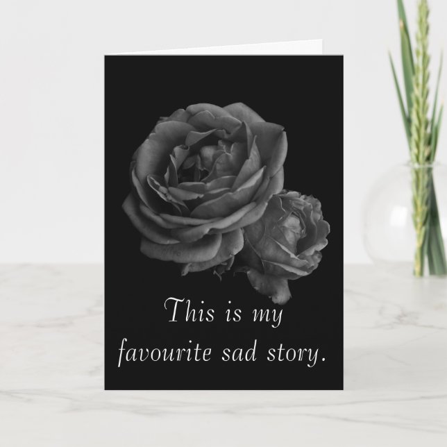 Romantic Gothic Roses Valentine Holiday Card (Front)