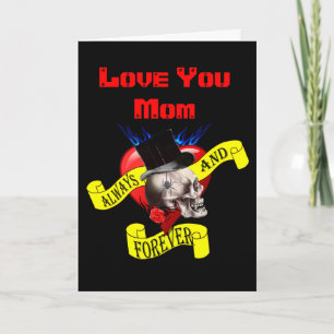 Romantic gothic tattoo mothers day card
