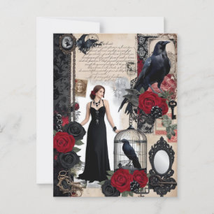Romantic Gothic Vintage Elegant  Postcard