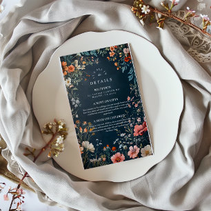 Romantic Gothic Wedding Enclosure Card