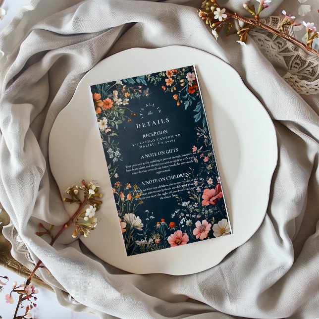 Romantic Gothic Wedding  Enclosure Card (Creator Uploaded)