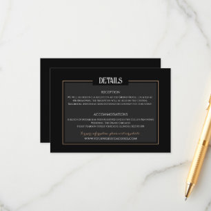 Romantic Gothic Wedding Minimalist information Enclosure Card