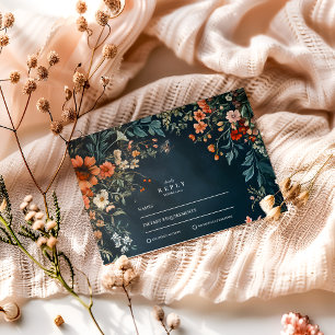 Romantic Gothic Wedding RSVP Card