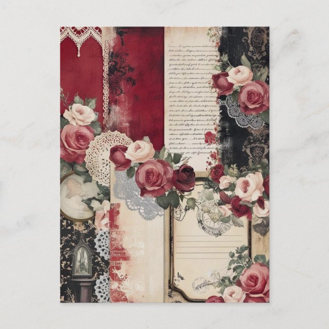 Romantic Gothic Whimsical Vintage Postcard  (Front)