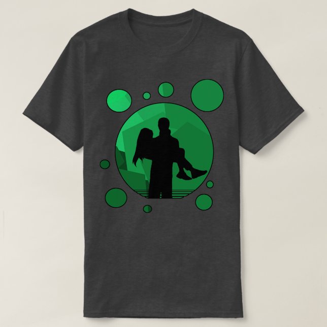 Romantic green bubble T-Shirt (Design Front)