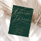 Romantic Green Calligraphy Rehearsal Dinner