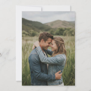 Romantic Green Denim Photo Invitation