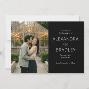 Romantic Green Photo Save The Date