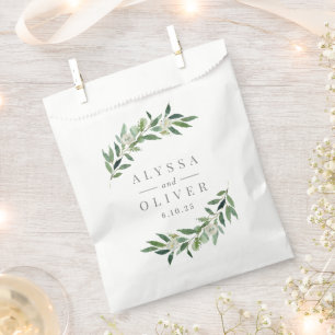 Romantic Greenery Wedding Favour Bag