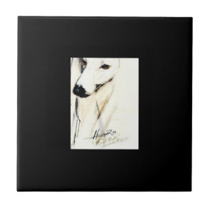 Romantic Greyhound . . . Ceramic Tile