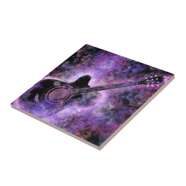 Romantic Guitar Music - Magic Melody - Ceramic Tile (Side)