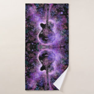 Romantic Guitar Music - Magic Sounds Bath Towel Set