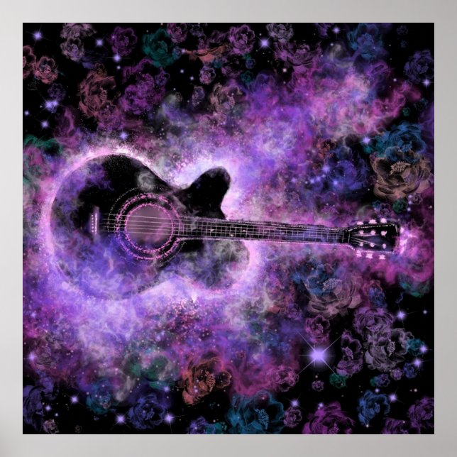 Romantic Guitar Music - Magic Space Poster (Front)