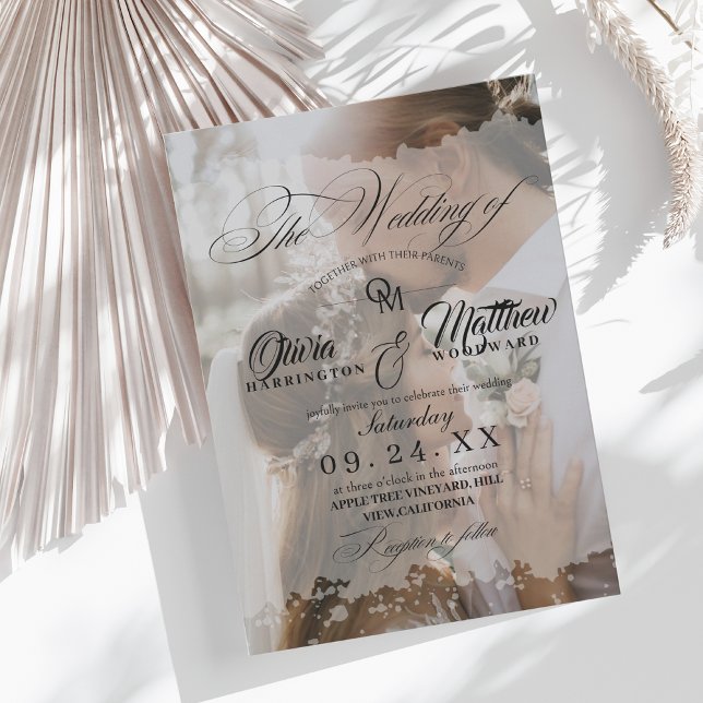 Romantic Handwritten Photo Wedding Invitation (Creator Uploaded)