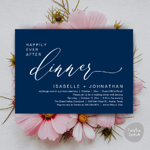 Romantic Happily Ever After Dinner Elopement Party Invitation