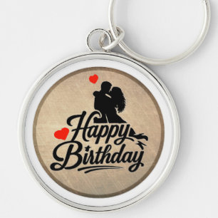 Romantic Happy Birthday Key Ring