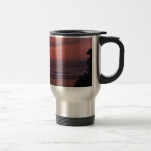 Romantic Hawaiian Sunset Ocean Beach Travel Mug