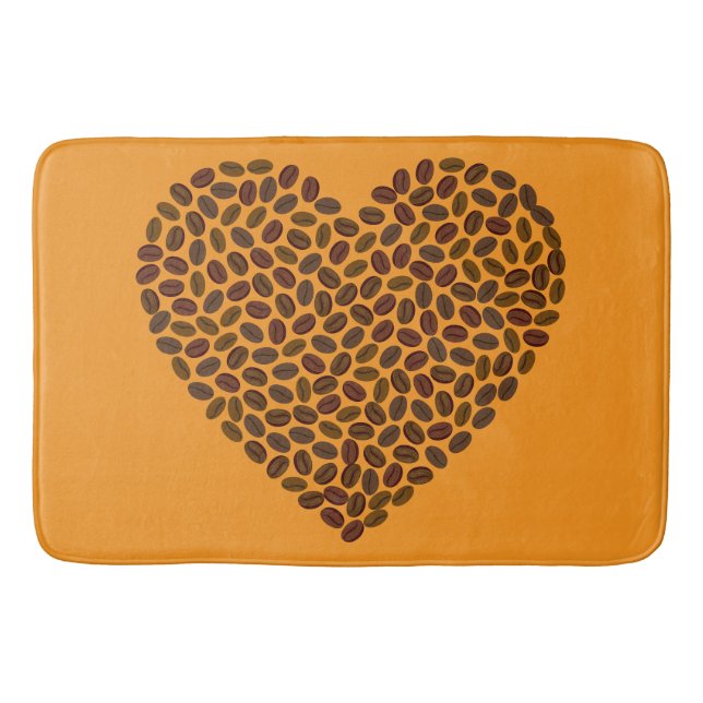 Romantic Heart Bath Mat – Plush & Stylish (Front)