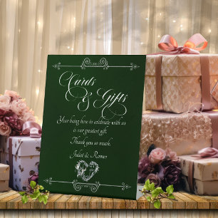 Romantic Heart Cards & Gifts - Emerald Pedestal Sign