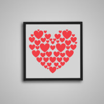 Romantic Heart Collage: Valentine's Day Art