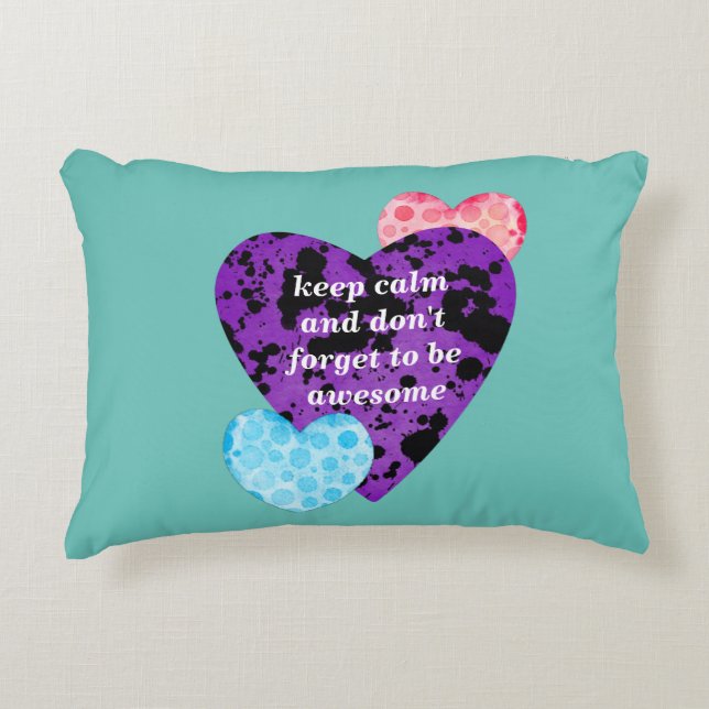 Romantic Heart Design  Decorative Cushion (Front)