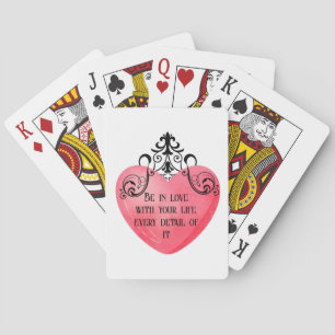 Romantic Heart Design  Playing Cards