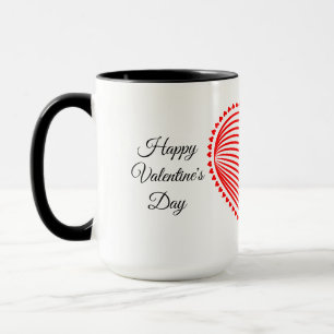 Romantic Heart Line Art Optical Illusion Mug