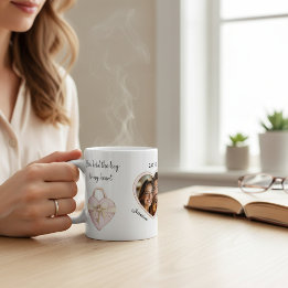 Romantic Heart Lock Couple Photo Mug