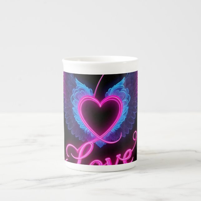 Romantic Heart Love Wings Paper Cups (Front)
