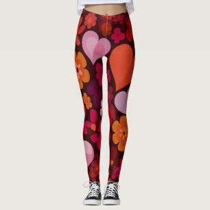 Romantic Heart Pattern Leggings – Perfect Valentin