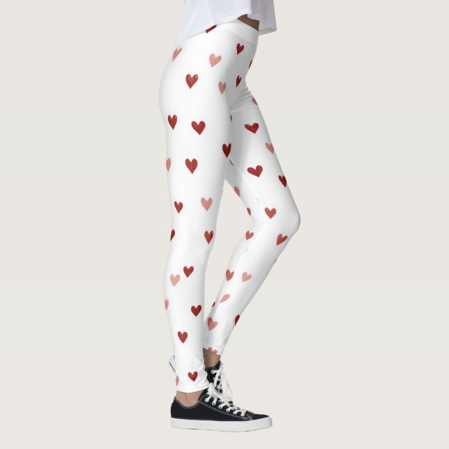 Romantic Heart Pattern Leggings – Perfect Valentin (Right)