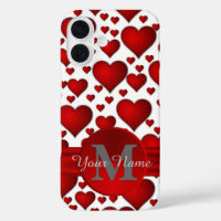 Romantic heart pattern monogrammed