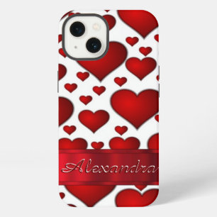 Romantic heart pattern personalised iPhone case