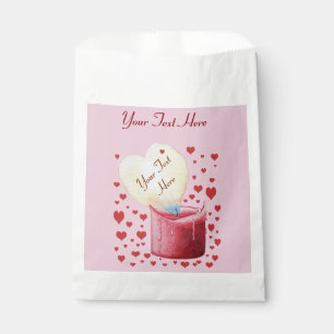 Romantic heart shaped flame for weddings favour bag