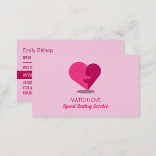 Romantic Heart, Speed Dating Event Organizer Business Card
