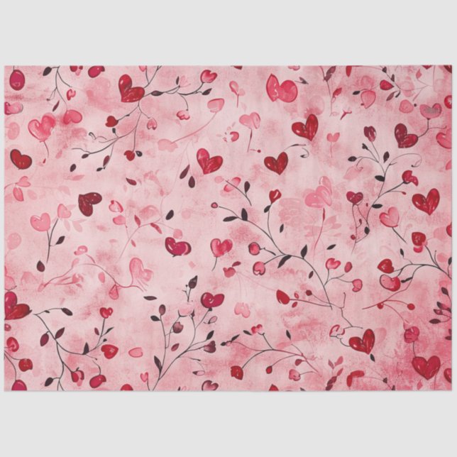Romantic Heart Tissue Paper (Front)