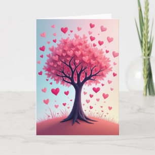 Romantic Heart Tree Card