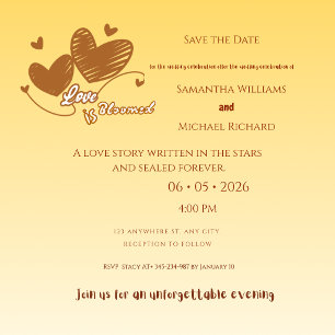 Romantic Heart Wedding Save‑the‑Date Invitation –
