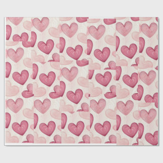 "Romantic Heart Wrapping Paper 