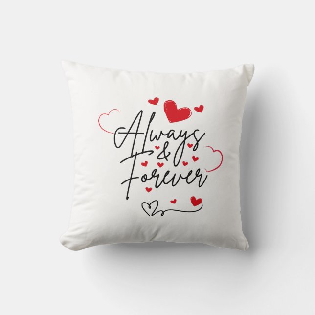 Romantic Heartbeat Design | Always in Love  Cushion (Front)
