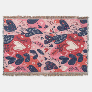 Romantic Hearts Cosy Up This Valentine's  Throw Blanket