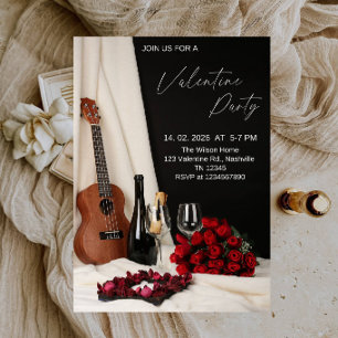 Romantic Hearts & Love Celebration Party Invitation