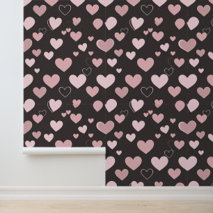 Romantic Hearts Seamless Pattern Wallpaper