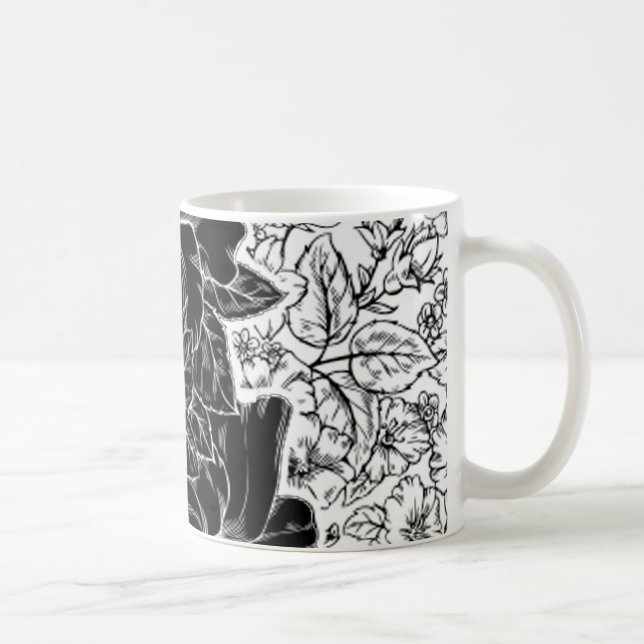 Romantic Hibiscus Custom Design Coffee Mug (Right)